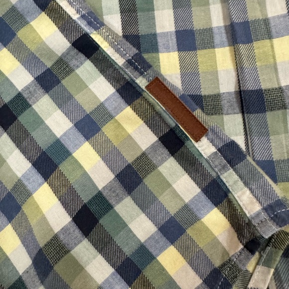 Ben Sherman Men's Plaid Shirt - Green, Yellow, and Blue XL - Picture 4 of 7